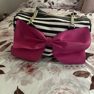 Betsy Johnson pink bow purse